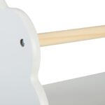 Set 3 rafturi de carti pentru camera copiilor, in forma de nor – Alb, din lemn si MDF - imagine 5