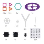 Set cuburi magnetice pentru copii – 68 piese colorate, ABS, Joc Constructie 3D - imagine 5