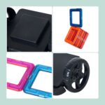 Set cuburi magnetice pentru copii – 68 piese colorate, ABS, Joc Constructie 3D - imagine 4