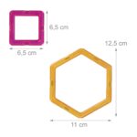 Set cuburi magnetice pentru copii – 136 piese colorate, ABS, Joc Constructie 3D - imagine 8