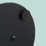 Set toaleta cu raft – suport hârtie igienică & perie toaletă, Negru - imagine 5