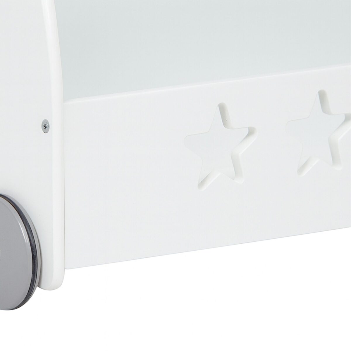 Raft mobil pentru copii cu model de stele – alb-gri, 3 compartimente, Dulap pentru jucarii - imagine 5