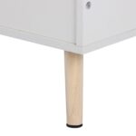 Raft pentru copii pentru cărți și jucării – alb-natur, 2 în 1 - imagine 8