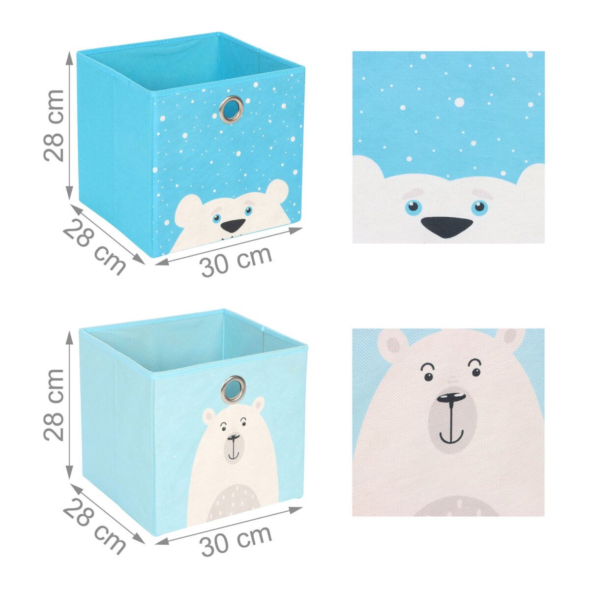 Raft carti pentru copii cu 2 cutii textile pentru jucarii, alb, 79x72x30,5 cm - imagine 6