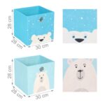 Raft carti pentru copii cu 2 cutii textile pentru jucarii, alb, 79x72x30,5 cm - imagine 6