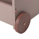 Raft pentru copii în design de ursuleț – maro, cu roți și 3 compartimente - imagine 8