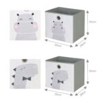 Mobilier pentru copii 3 in 1 - Bancuta pentru copii cu rafturi si cutii de depozitare – alb-gri - imagine 8