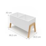 Raft pentru copii – bibliotecă pentru cărți și jucării, alb-natur - imagine 5