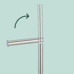 Set toaleta din inox – suport hârtie igienică & perie toaletă, Alb - imagine 4