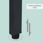 Raft ingust stil indutrial, Masa Consola, 4 polite, Cadru metalic si MDF maro, Relaxdays - imagine 6