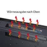 Semineu electric de perete negru, 900-1800W, cu LED flacara, telecomanda, termostat digital, 66 cm, Deuba® - imagine 5