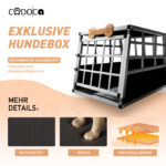 Cușcă transport câini M Cadoca Bruno – aluminiu 70x54x51 cm, sigură și ușor de curățat - imagine 6