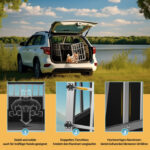 Cușcă transport câini XXL Cadoca Bruno – aluminiu 97x90x70 cm, dublă și stabilă pentru câini mari - imagine 5