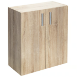 Dulap multifunctional cu usi Vela, 2 compartimente, Stejar, 77 x 60 x 31 cm