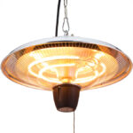 Incalzitor tavan terasa 1500W – infrarosu, halogen, montaj suspendat - imagine 6