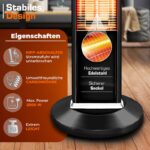 TRESKO Incalzitor terasa vertical 2000W cu telecomanda si timer, interior exterior, IP34, tip turn - imagine 3