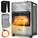 Incalzitor pe gaz TRESKO 4200W Pliabil, cu regulator, furtun si protectie, exterior interior, clasa A, Gri