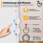Radiator electric TRESKO 1500W, Instant-Heat, Design Slim, Mod ECO si Protectie IP24, Alb - imagine 4