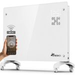 Radiator Electric Smart WiFi, Aplicatie – 2000W, Touchscreen LED + afisaj LCD, 5-50°C, Instant-Heat, termostat, Alb