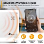 Radiator Electric Smart WiFi, Aplicatie – 2000W, Touchscreen LED + afisaj LCD, 5-50°C, Instant-Heat, termostat, Alb - imagine 3