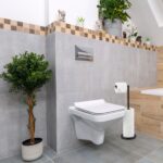 Suport hârtie igienică negru – model vertical, metalic, cu spațiu pentru role de rezervă - imagine 3