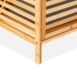 Raft de baie cu coș de rufe din Bambus, 96 x 44 x 33 cm, Relaxdays - imagine 5