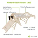 Loc de joaca pentru cățărare Triunghi Montessori, Perna, Tabla, Rampa și Arc de cățărare, Scara cu franghii - imagine 10