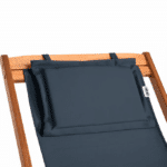 Sezlong din lemn, reglabil, pliabil, antracit, 94x60x94cm, CASARIA® - imagine 2