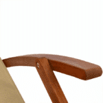 Sezlong din lemn, reglabil, pliabil, crem, 94x60x94cm, CASARIA® - imagine 4