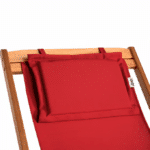 Sezlong din lemn, reglabil, pliabil, rosu, 94x60x94cm, CASARIA® - imagine 5