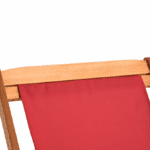 Sezlong din lemn, reglabil, pliabil, rosu, 94x60x94cm, CASARIA® - imagine 3